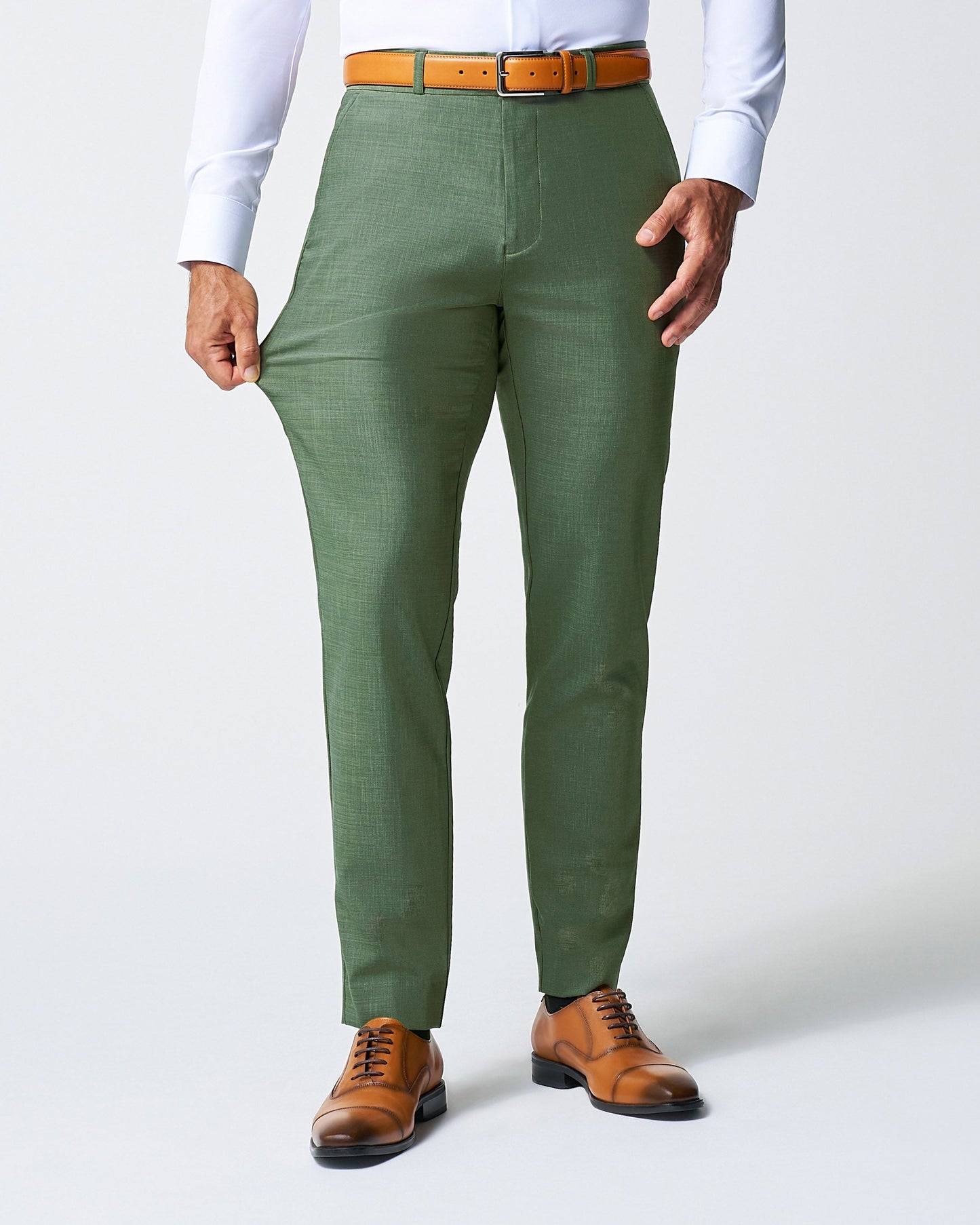 Athletic Fit Stretch Suit - Heathered Forest Green | State & Liberty Suits