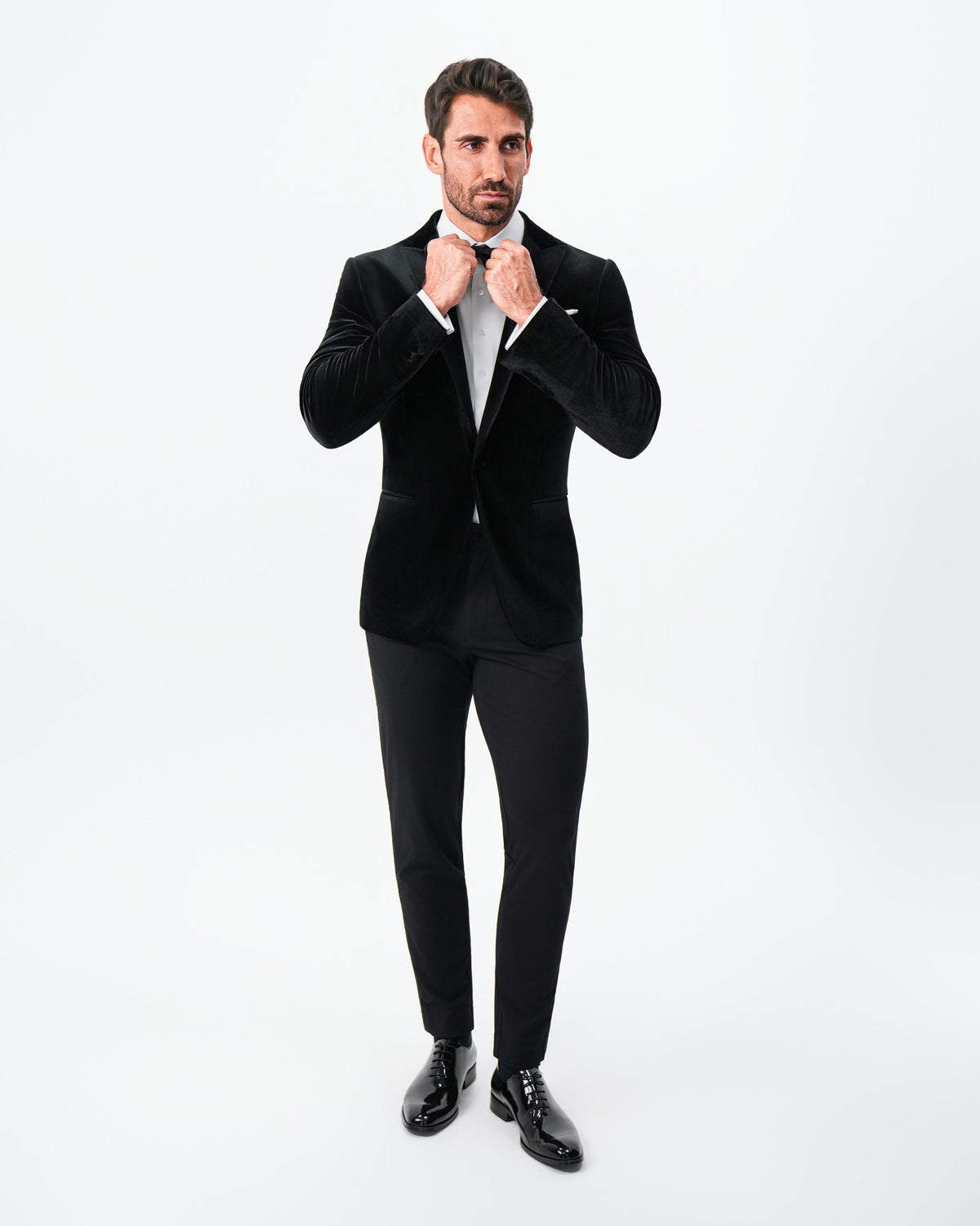Tuxedo Jacket - Black Velvet with Peak Lapel | State & Liberty Suits|Blazers