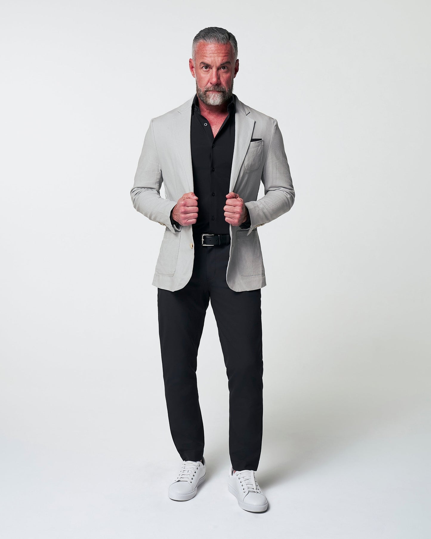 Unstructured Linen Blazer - Light Grey | State & Liberty Suits|Blazers