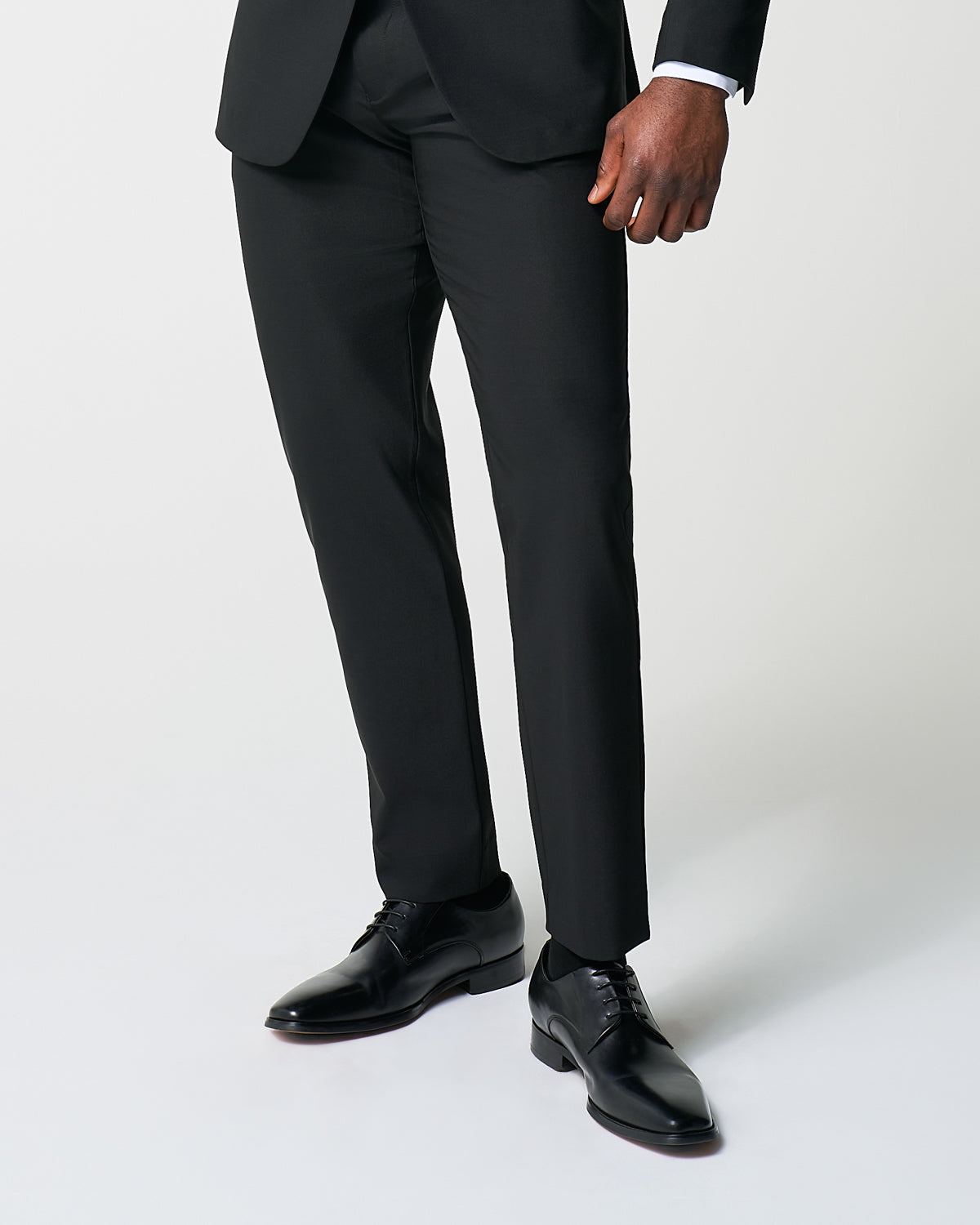 Athletic Fit Stretch Suit Pants - Heathered Black | State & Liberty Suits|Bottoms
