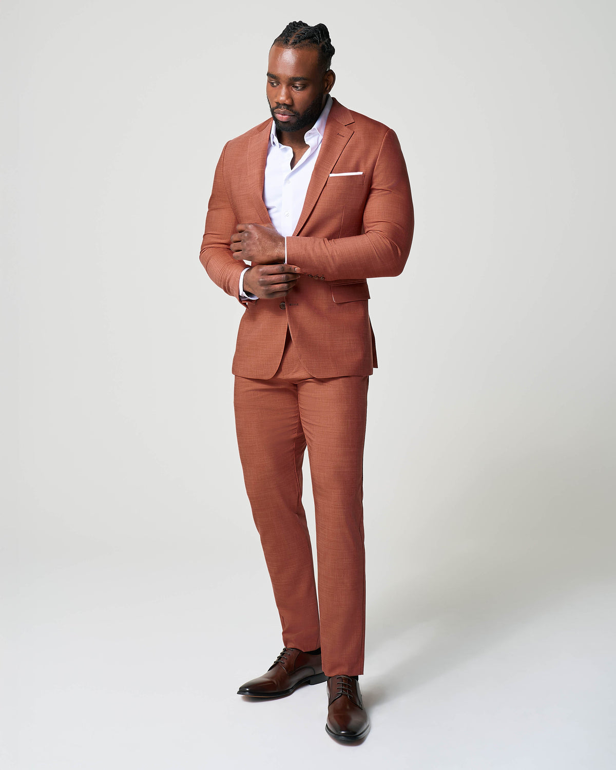 Athletic Fit Stretch Blazer - Heathered Burnt Orange | State & Liberty Blazers|Suits