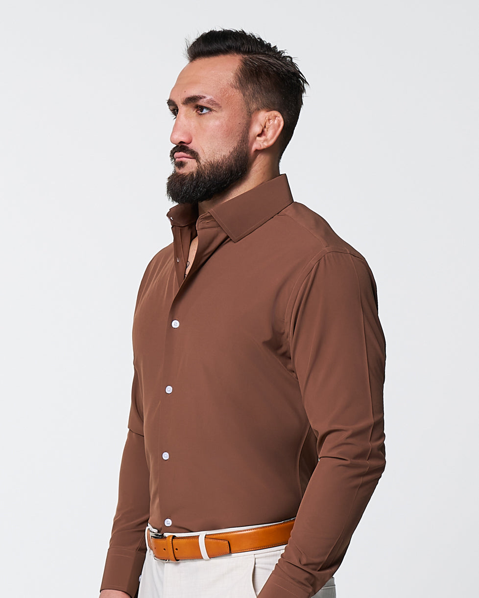 "The Woodland" Solid Brown | State & Liberty Dress Shirts