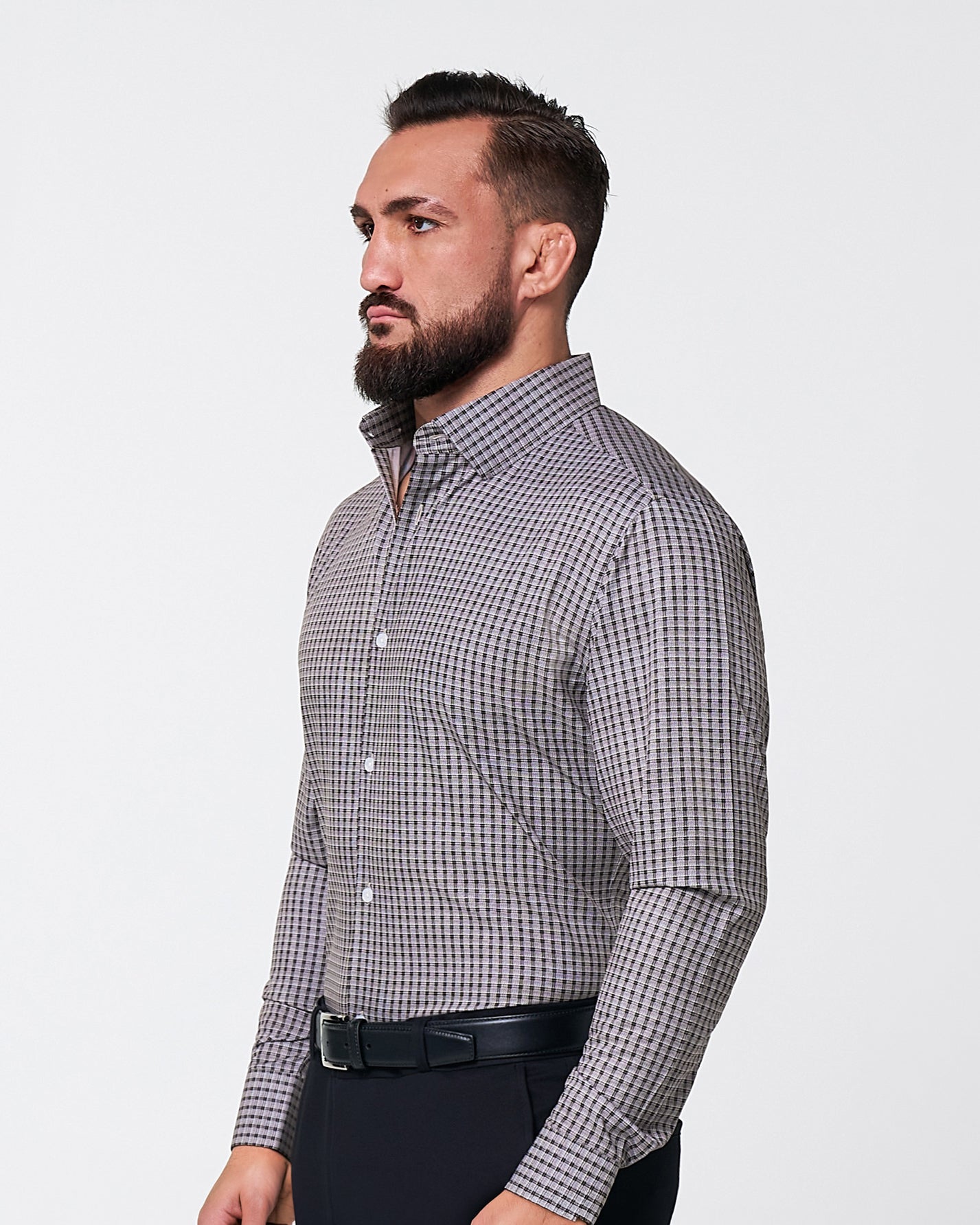 "The Mantle" White & Black Plaid | State & Liberty Dress Shirts