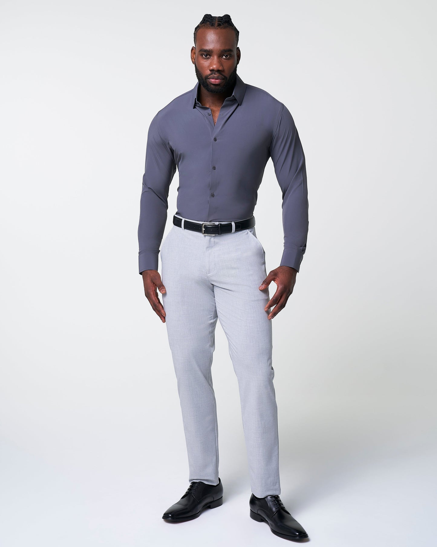 "The Ashen" Solid Dark Grey | State & Liberty Dress Shirts