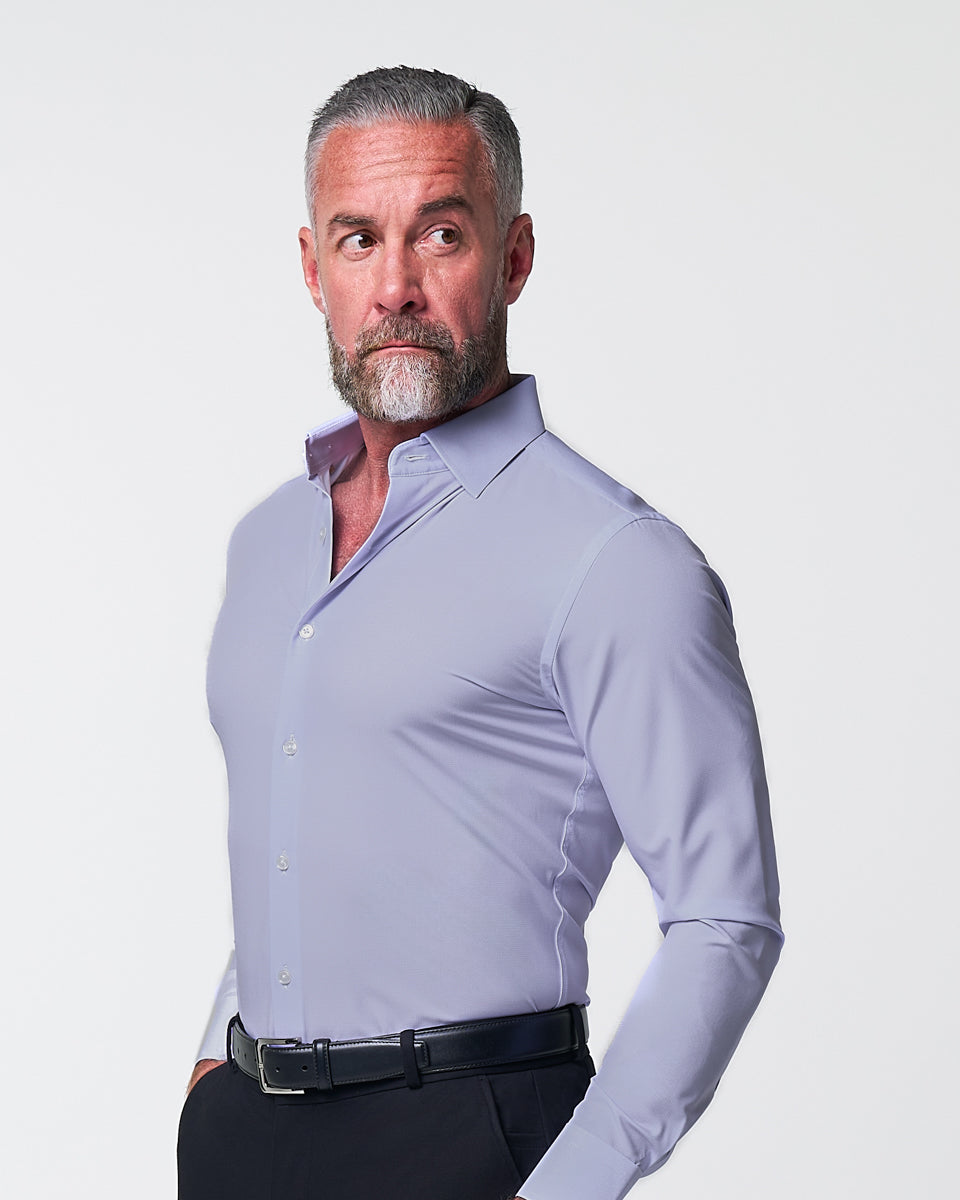 "The Melrose" Light Purple Weave | State & Liberty Dress Shirts