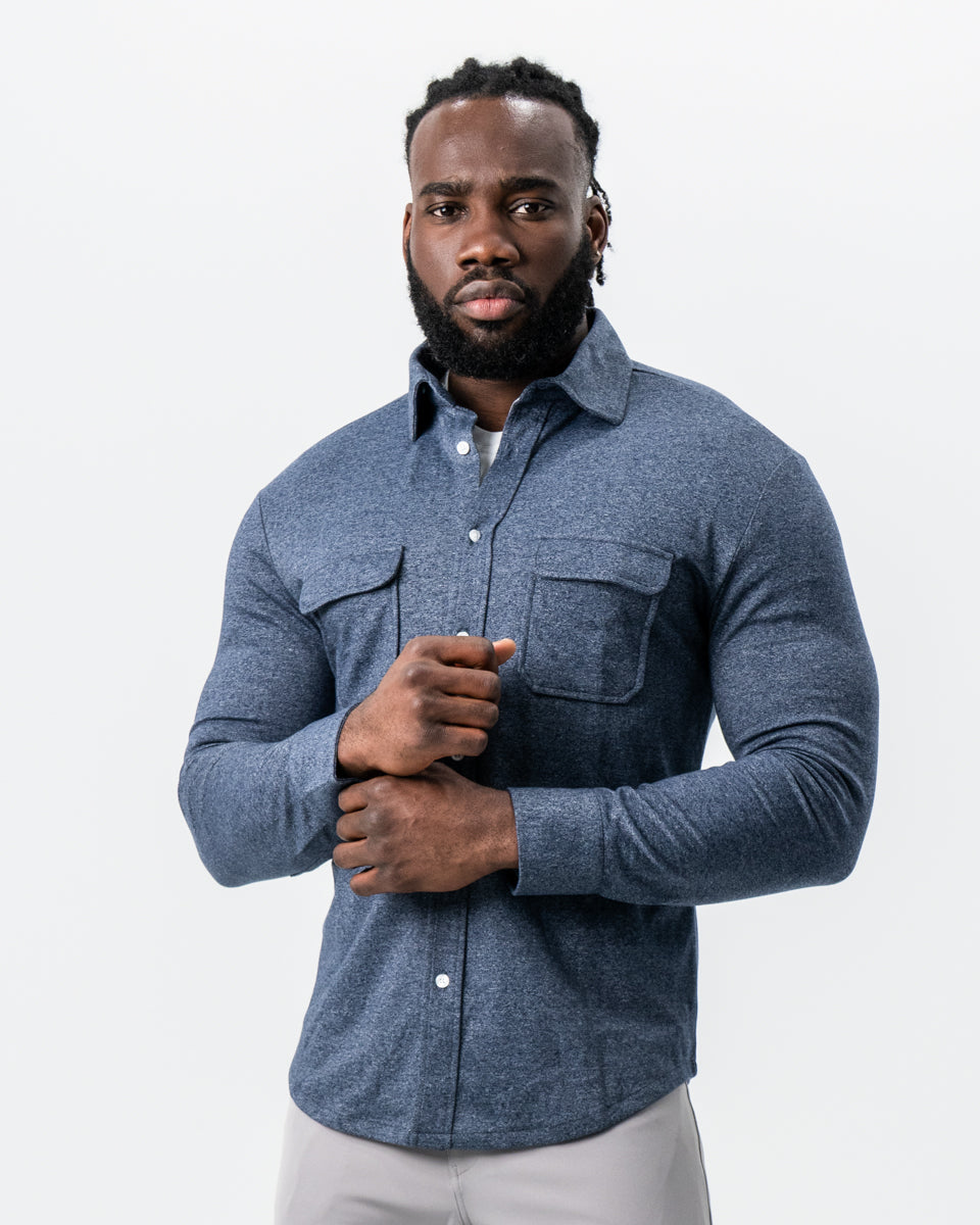 Patch Pocket Button Down - Navy | State & Liberty Dress Shirts