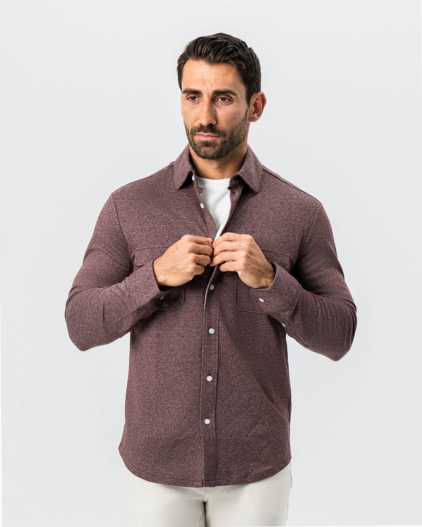 Patch Pocket Button Down - Brown | State & Liberty Dress Shirts