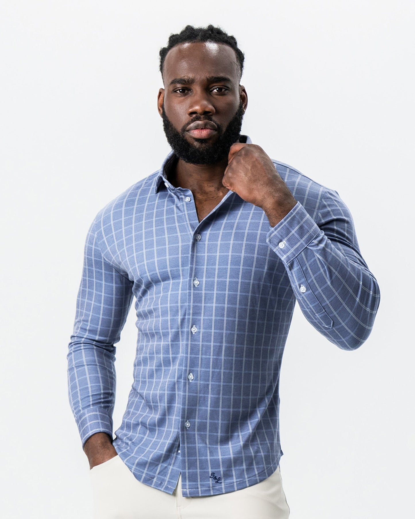 "The Davy" Navy, Light Blue, and Cream Button Down | State & Liberty Dress Shirts