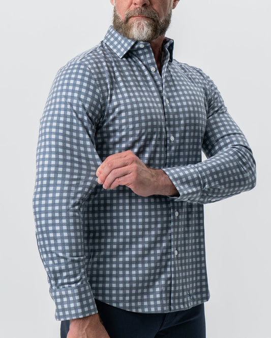 "The Ace" Big Navy Check Button Down | State & Liberty Dress Shirts