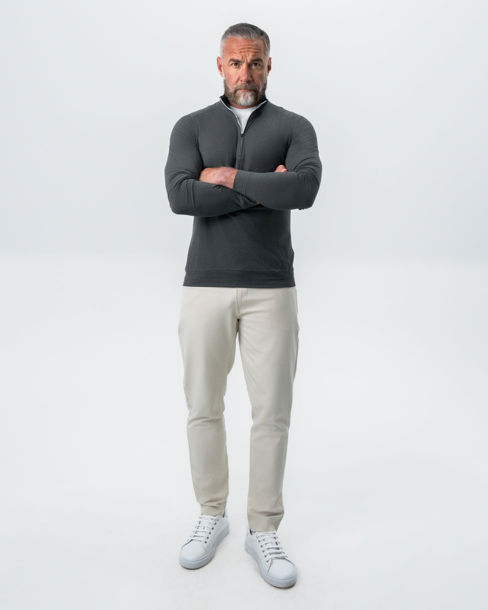 Tech Quarter Zip - Charcoal | State & Liberty Tops