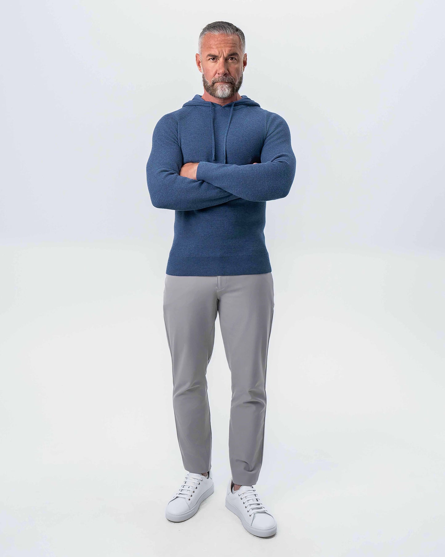 Heavy Knit Hoodie - Navy | State & Liberty Tops