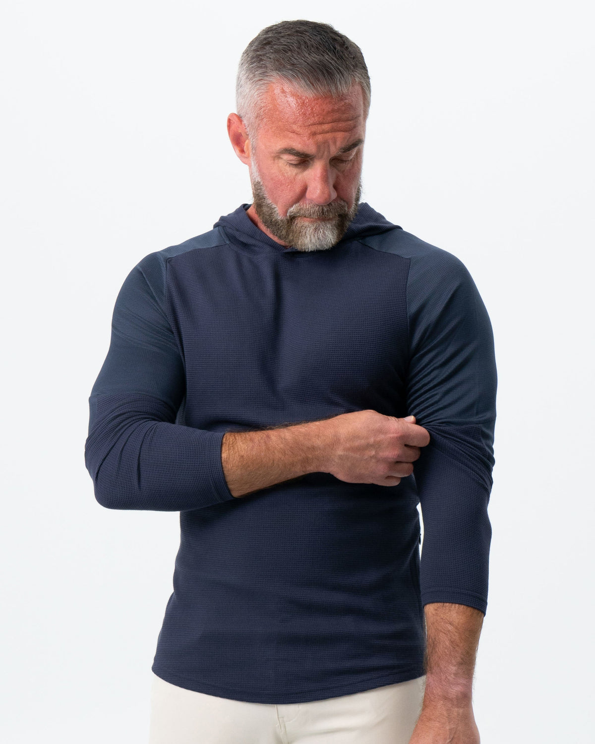 Waffle Knit Hoodie - Navy | State & Liberty Tops