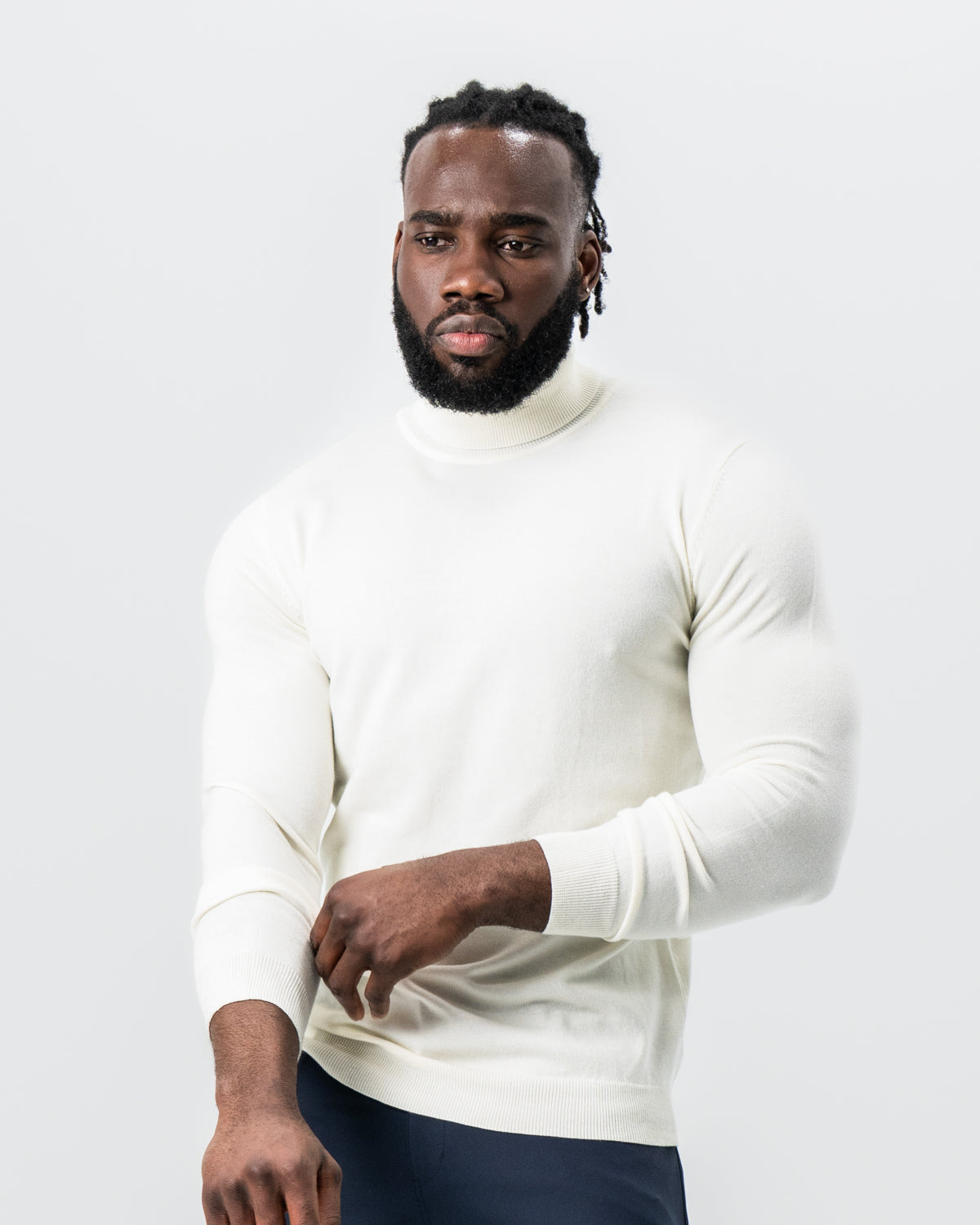 Mid-Weight Wool Turtleneck - Cream | State & Liberty Tops