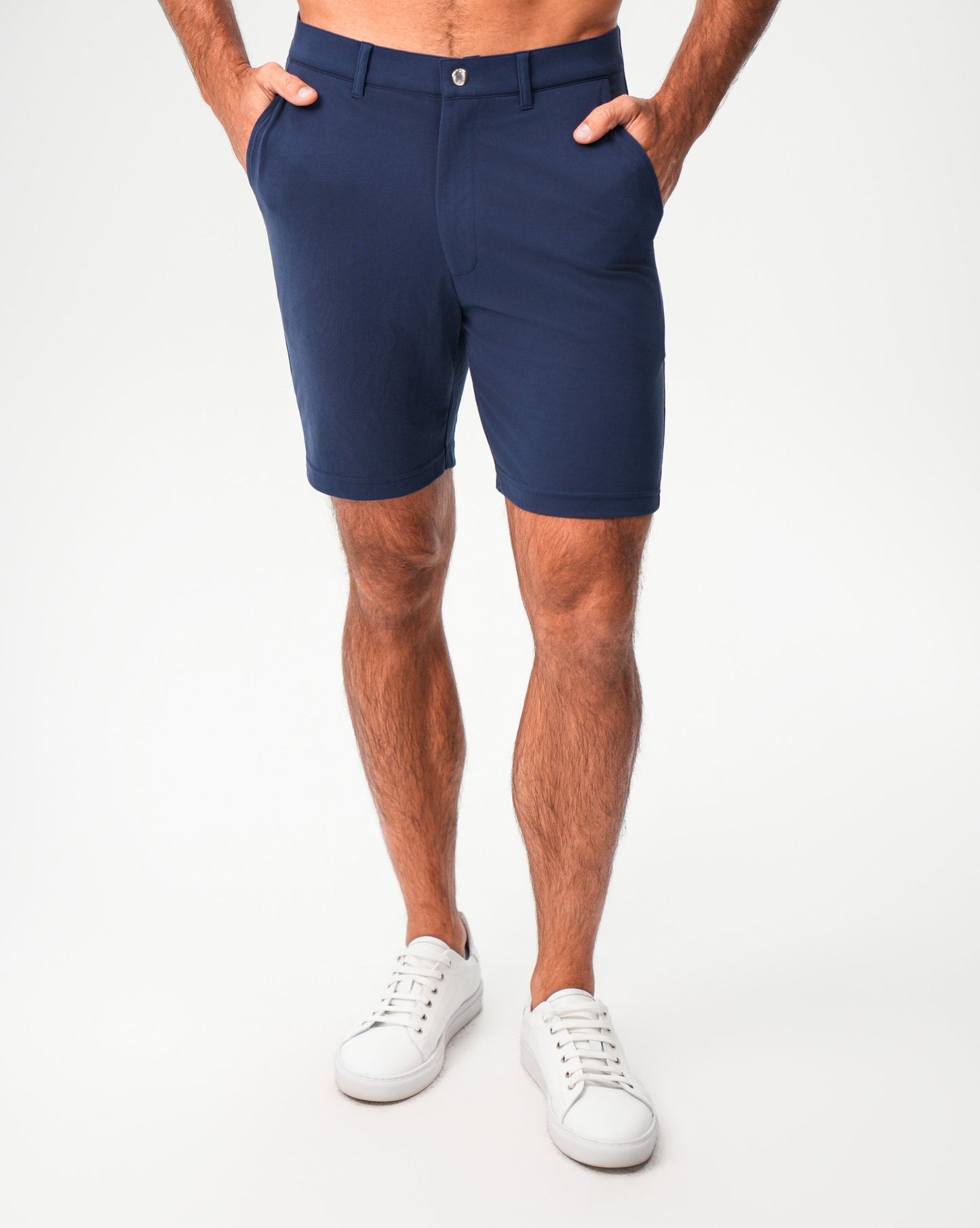 Athletic Fit Pique Shorts - Navy | State & Liberty Bottoms