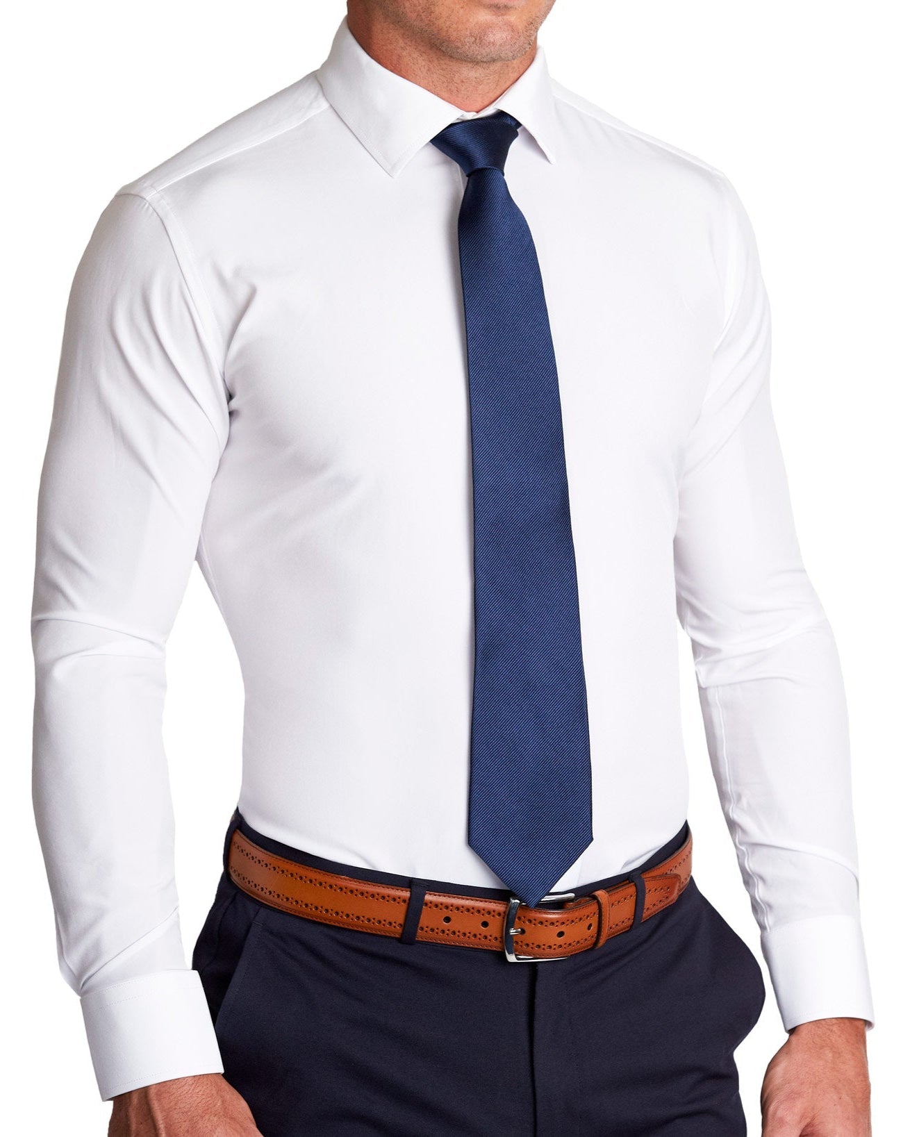 Navy Woven Silk Tie | State & Liberty Accessories