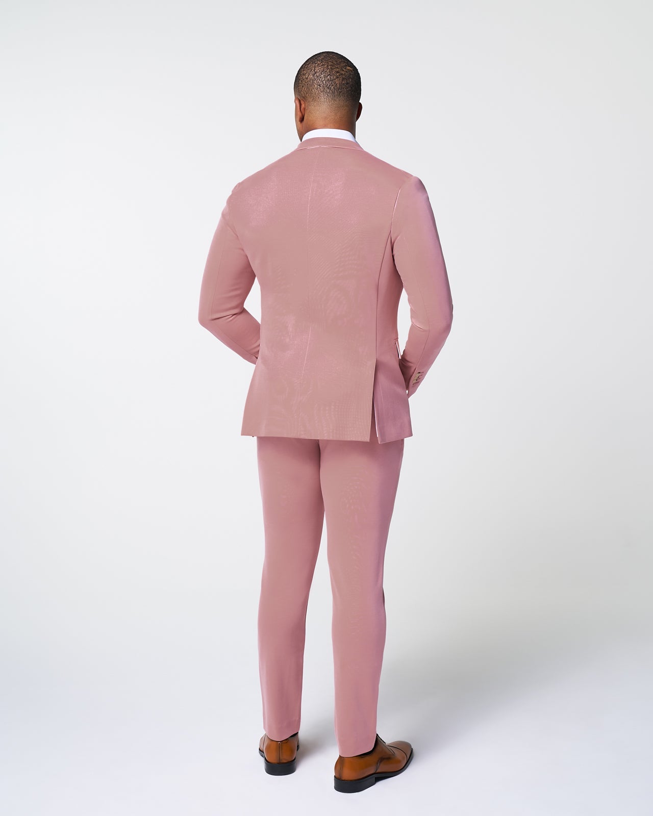 Athletic Fit Stretch Suit - Solid Rose | State & Liberty Suits