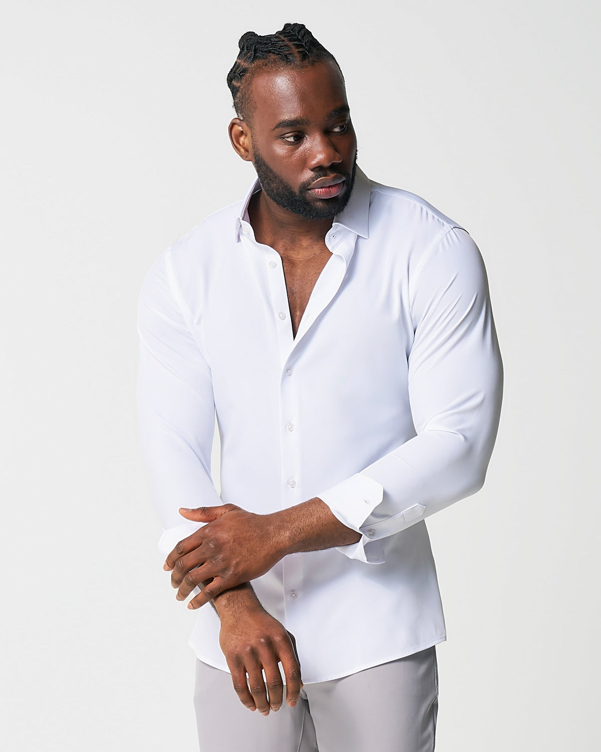"The Everest" Winter-Weight Solid White | State & Liberty Dress Shirts