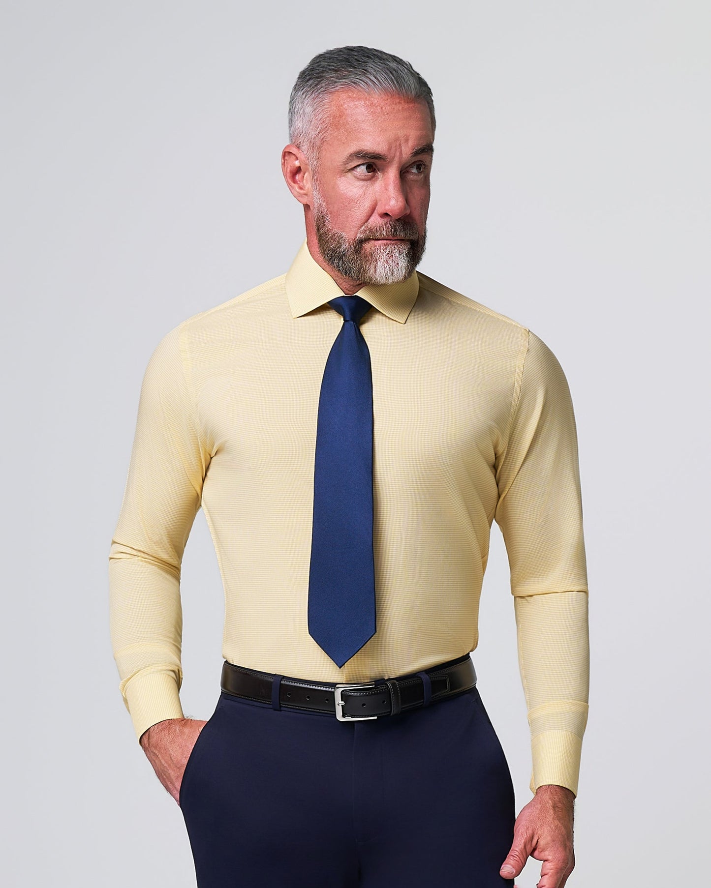 "The Stanley" Yellow Microcheck | State & Liberty Dress Shirts