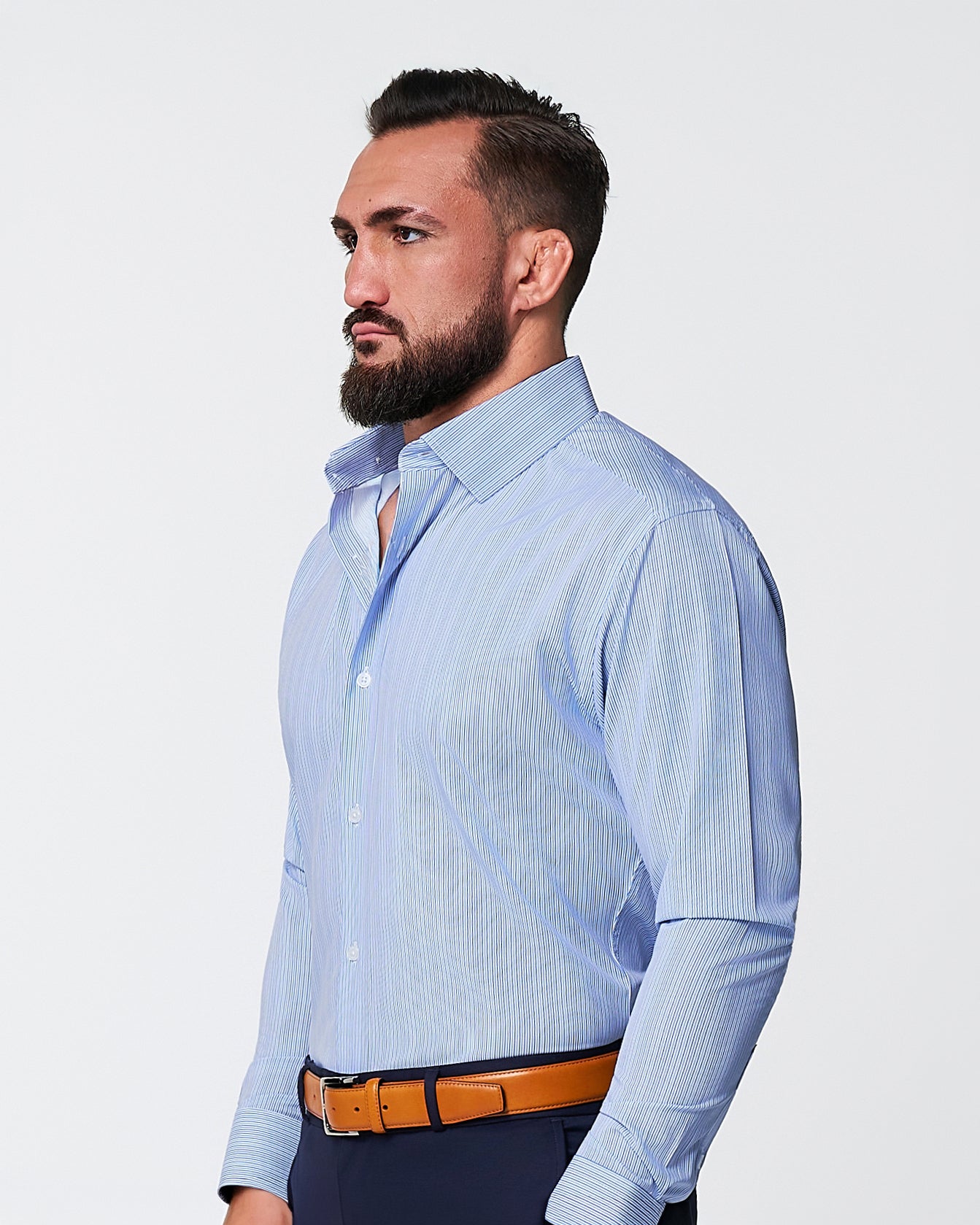 "The Bruce" Multicolor Pinstripe | State & Liberty Dress Shirts