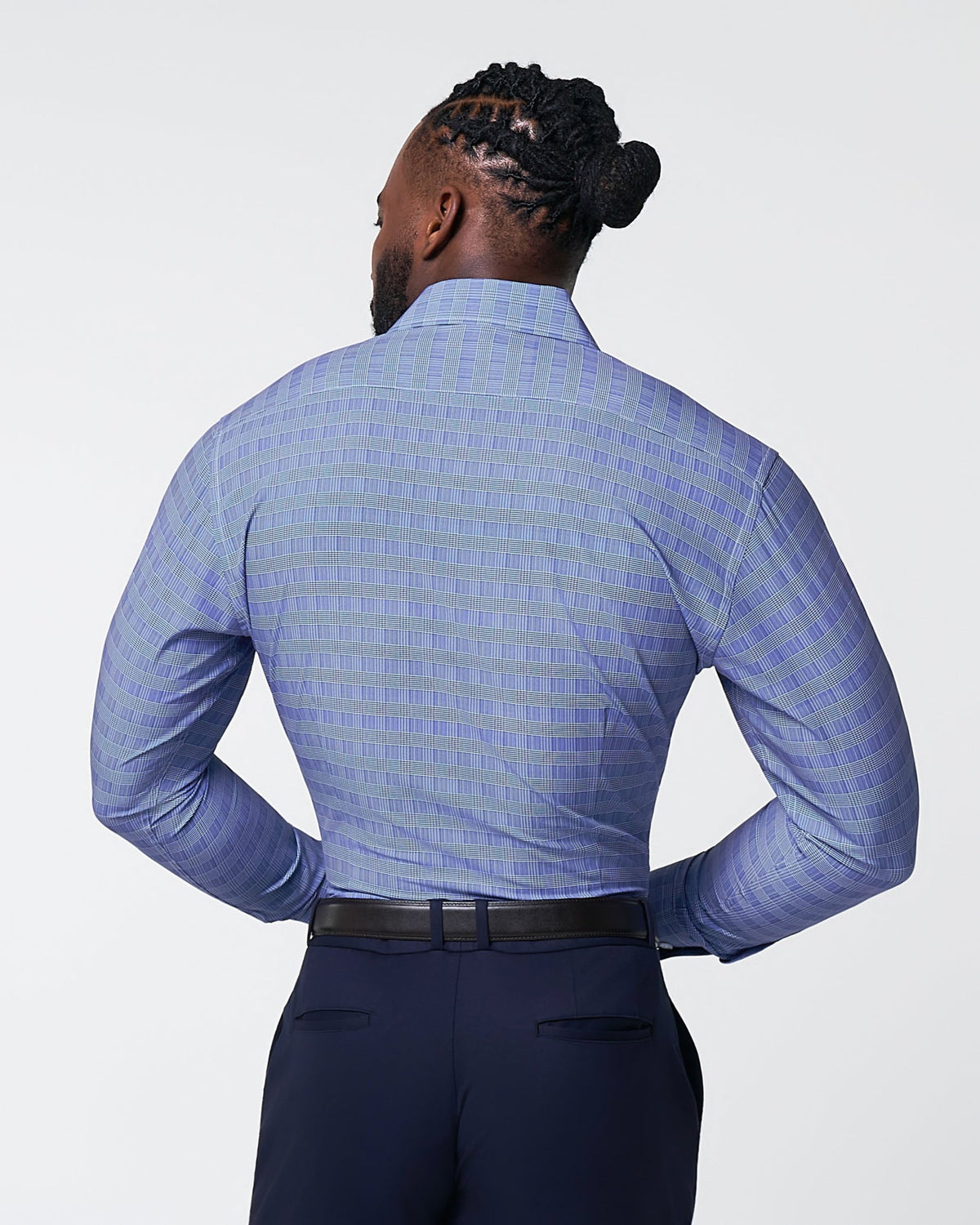 "The Knox" Navy & White Plaid | State & Liberty Dress Shirts