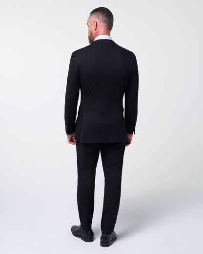 Athletic Fit Stretch Suit - Black | State & Liberty Suits