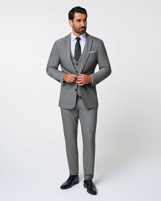 Athletic Fit Stretch Suit - Heathered Grey | State & Liberty Suits