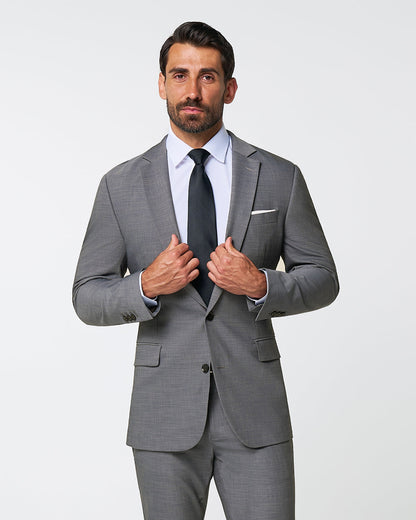 Athletic Fit Stretch Suit - Heathered Grey | State & Liberty Suits