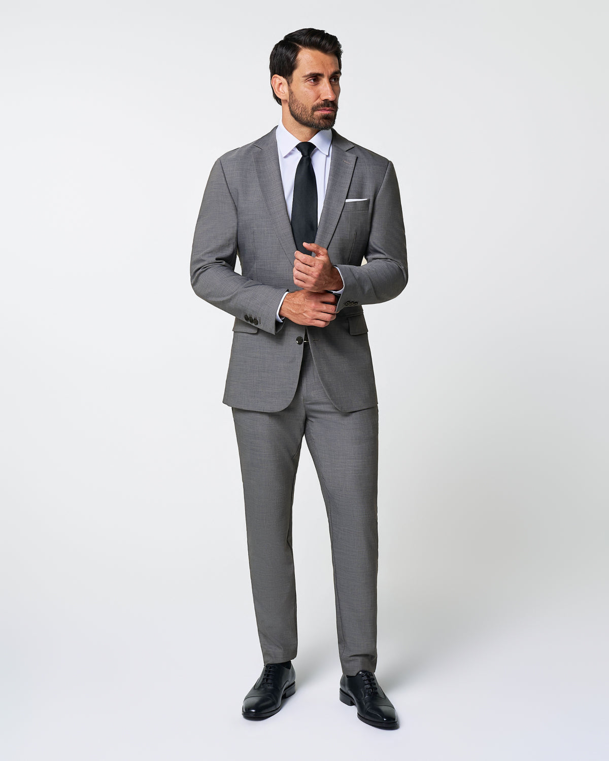 Athletic Fit Stretch Suit - Heathered Grey | State & Liberty Suits
