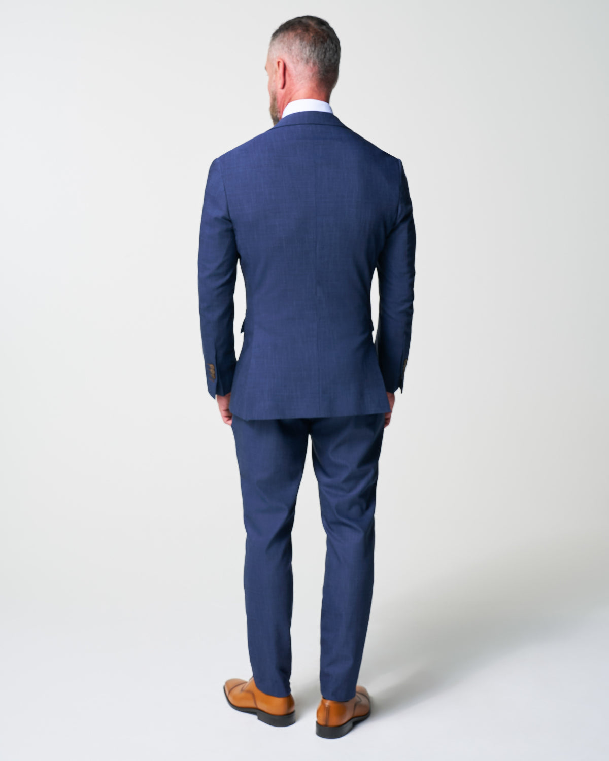 Athletic Fit Stretch Suit - Heathered Navy | State & Liberty Suits