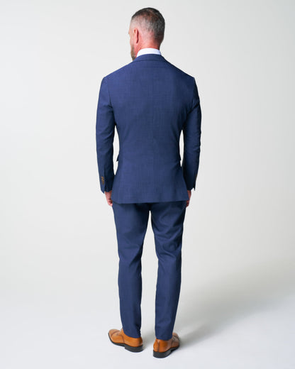 Athletic Fit Stretch Suit - Heathered Navy | State & Liberty Suits