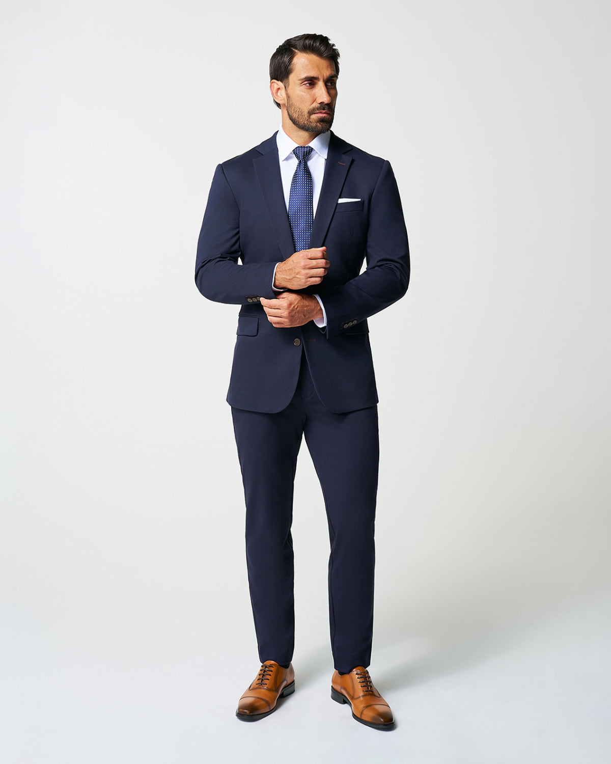 Athletic Fit Stretch Suit - Navy | State & Liberty Suits
