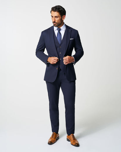 Athletic Fit Stretch Suit - Navy | State & Liberty Suits