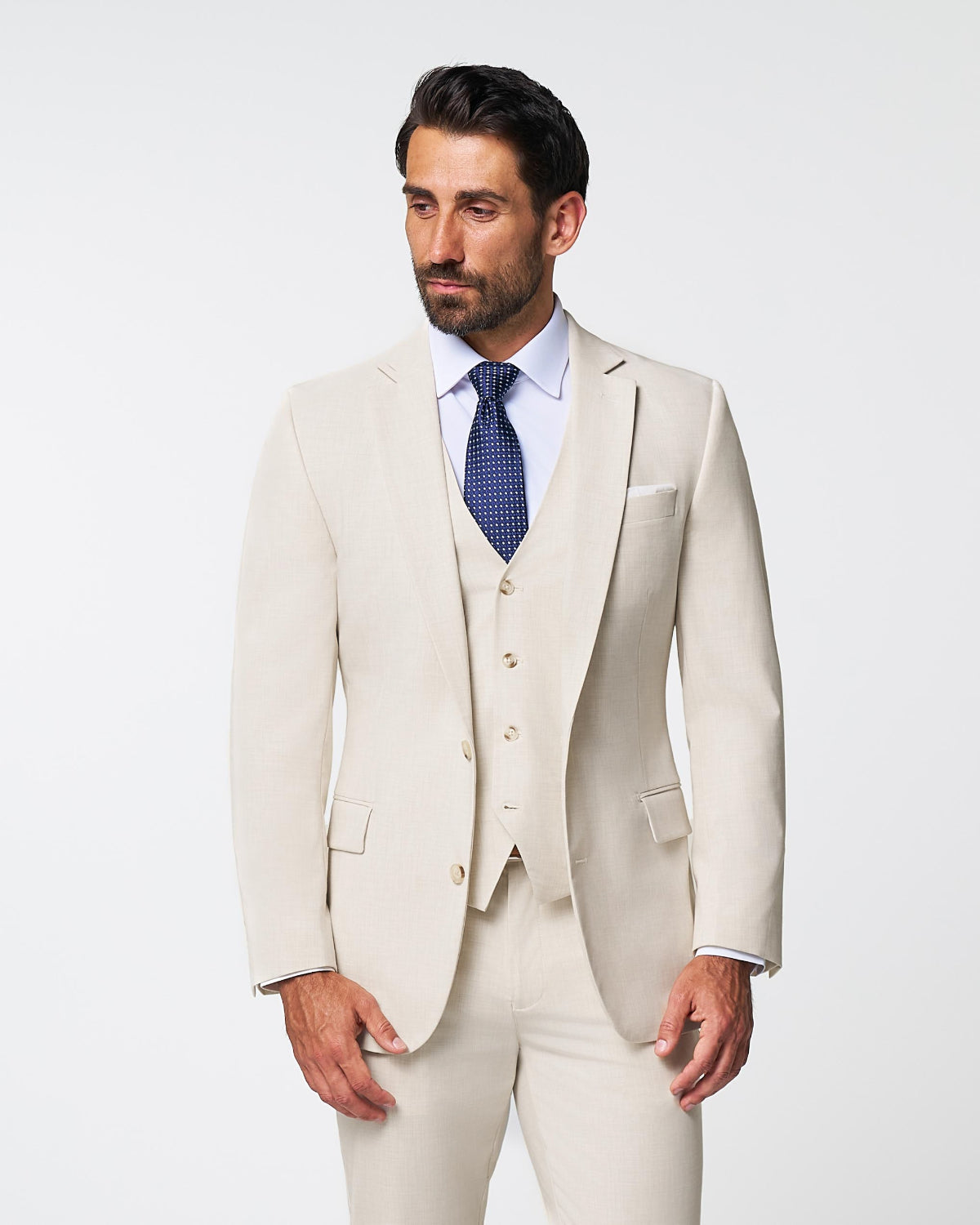Athletic Fit Stretch Suit - Lightweight Heathered Bamboo | State & Liberty Suits