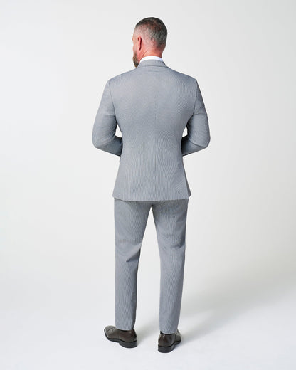 Athletic Fit Stretch Suit - Slate Grey Houndstooth | State & Liberty Suits