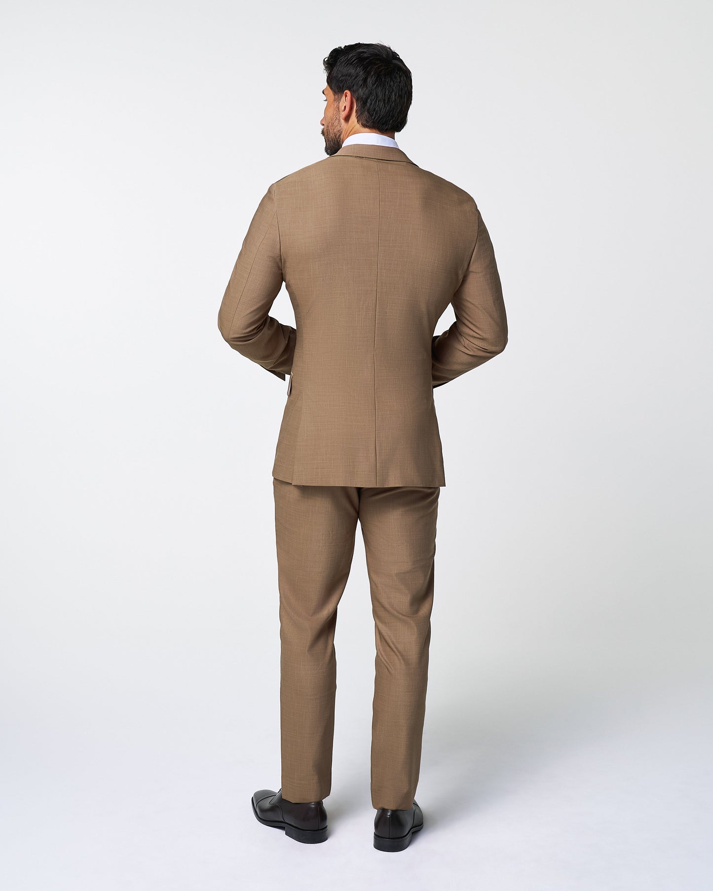 Athletic Fit Stretch Suit - Heathered Cappuccino | State & Liberty Suits