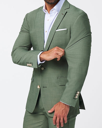 Athletic Fit Stretch Suit - Heathered Forest Green | State & Liberty Suits
