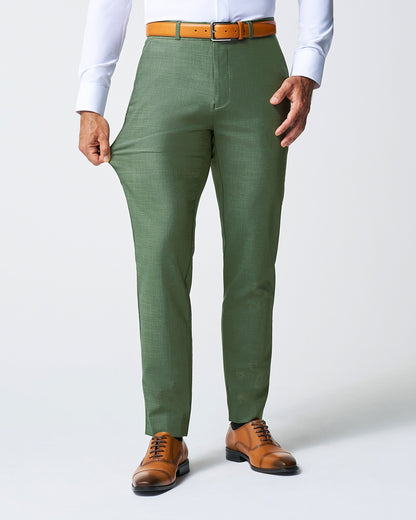 Athletic Fit Stretch Suit - Heathered Forest Green | State & Liberty Suits