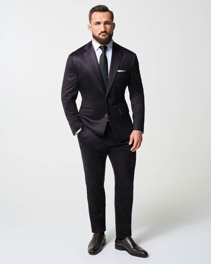 Athletic Fit Stretch Suit - Deep Burgundy Microcheck | State & Liberty Suits