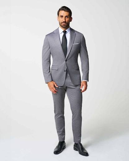 Athletic Fit Stretch Suit - Shadow Grey Plaid | State & Liberty Suits