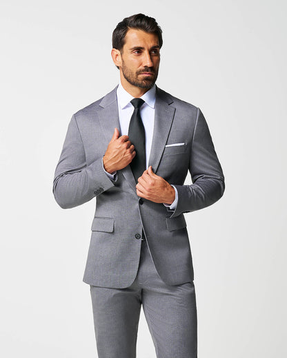 Athletic Fit Stretch Suit - Shadow Grey Plaid | State & Liberty Suits