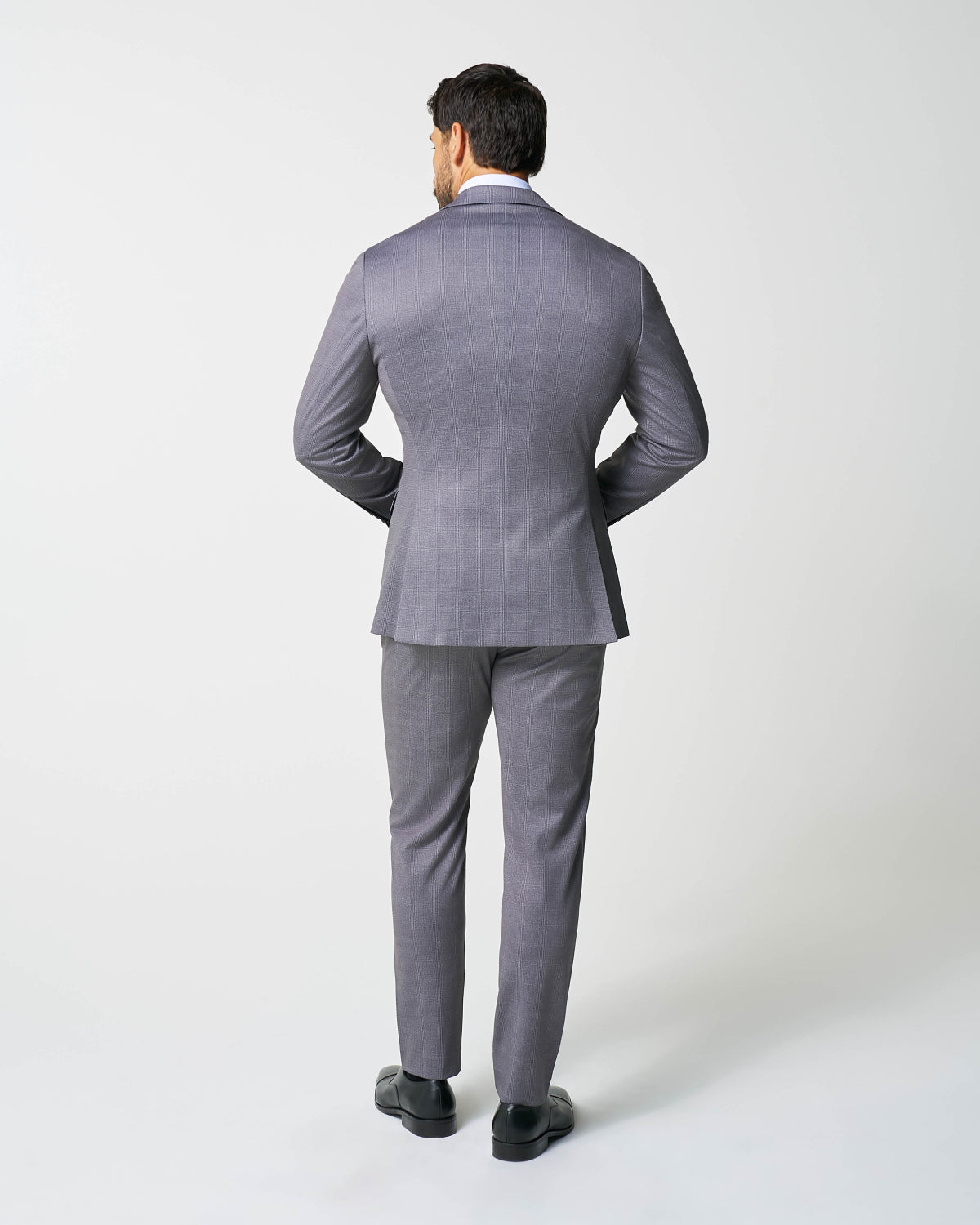Athletic Fit Stretch Suit - Shadow Grey Plaid | State & Liberty Suits