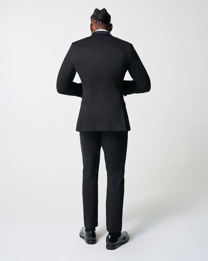 Athletic Fit Stretch Tuxedo - Black with Peak Lapel | State & Liberty Suits