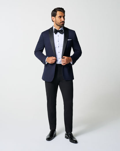 Athletic Fit Stretch Tuxedo - Navy with Peak Lapel | State & Liberty Suits