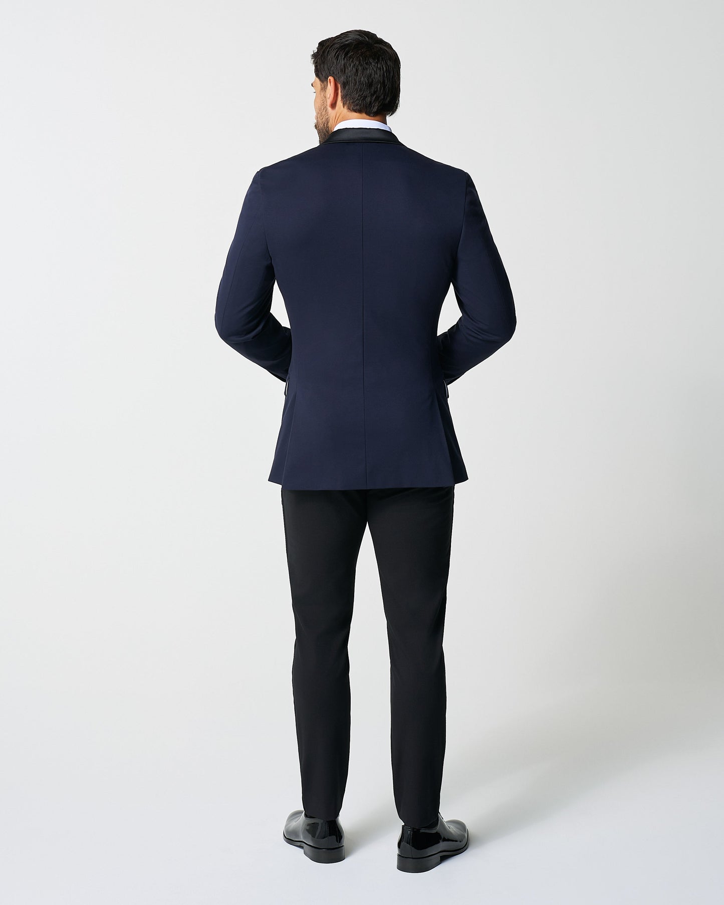 Athletic Fit Stretch Tuxedo - Navy with Peak Lapel | State & Liberty Suits