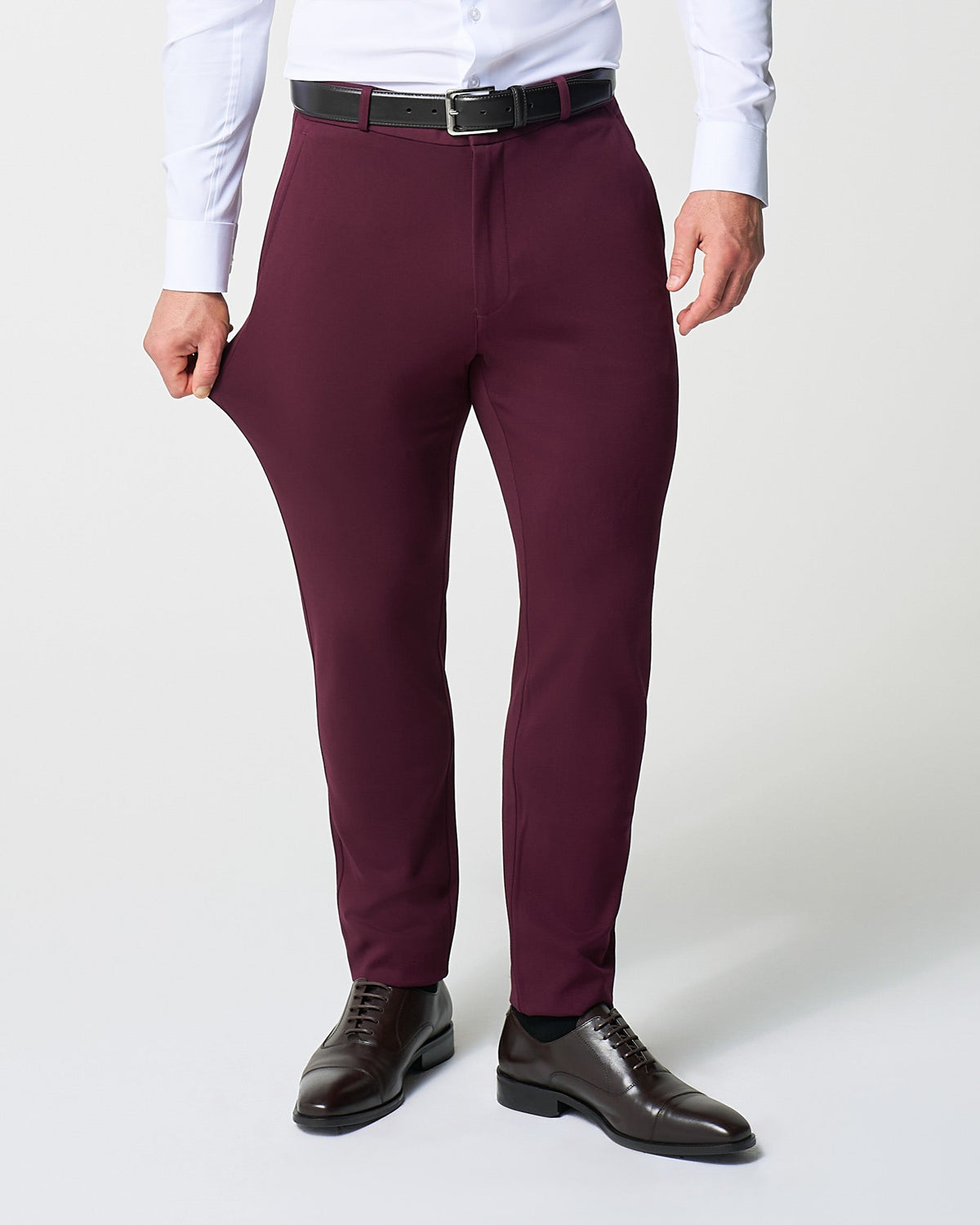 Athletic Fit Stretch Suit - Solid Plum | State & Liberty Suits