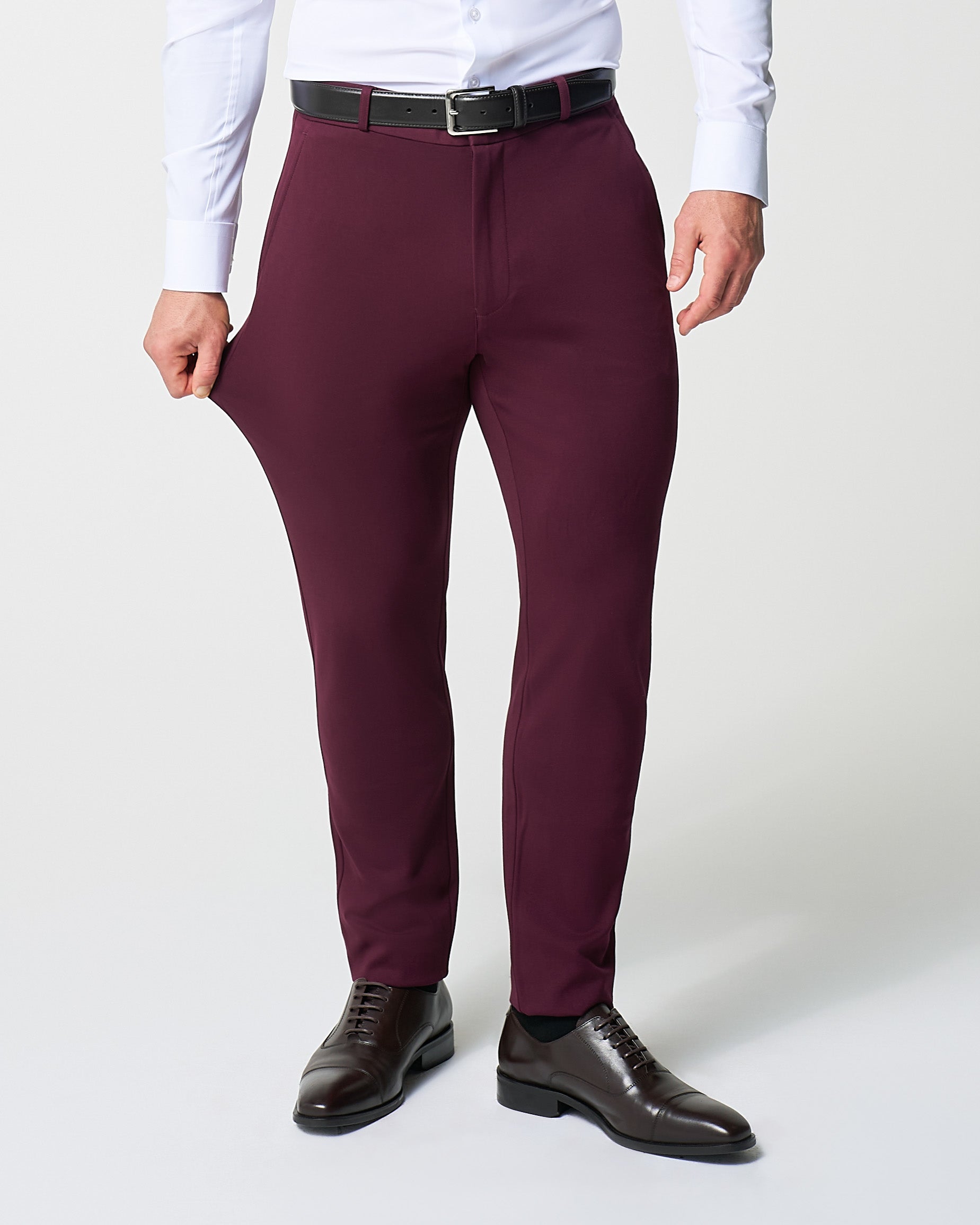 Athletic Fit Stretch Suit - Solid Plum | State & Liberty Suits