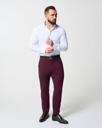 Athletic Fit Stretch Suit - Solid Plum | State & Liberty Suits