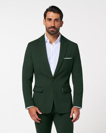 Athletic Fit Stretch Suit - Solid Hunter Green | State & Liberty Suits