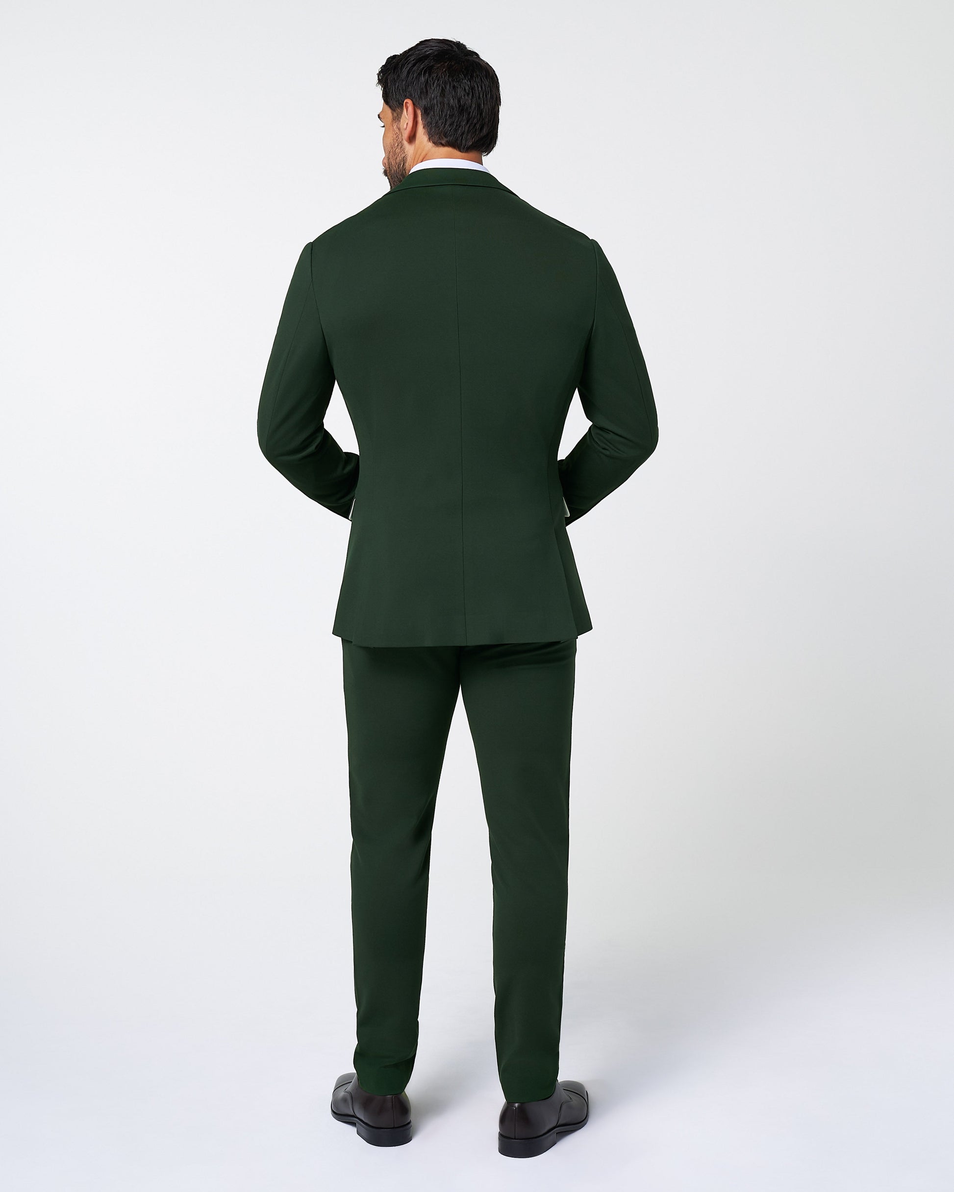 Athletic Fit Stretch Suit - Solid Hunter Green | State & Liberty Suits