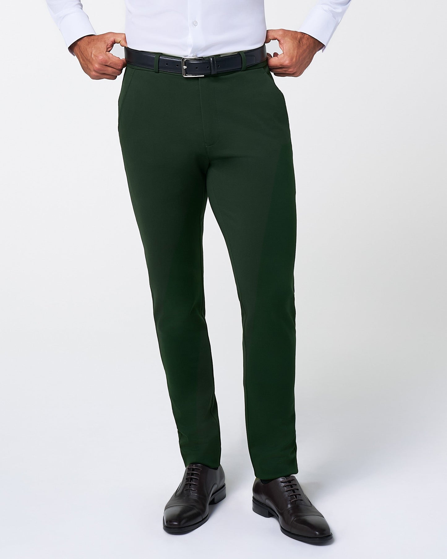 Athletic Fit Stretch Suit - Solid Hunter Green | State & Liberty Suits